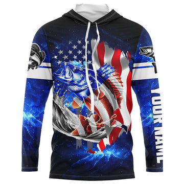 Walleye Fishing 3D American Flag patriotic Customize name All over print NQS414