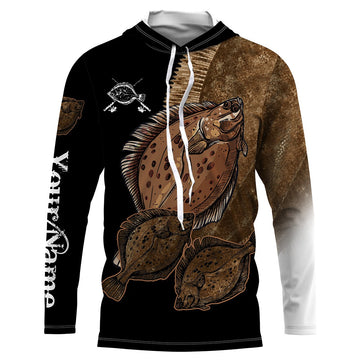 Flounder Fishing Customize Name UV protection long sleeves fishing, gifts for fishing lover NQS2449