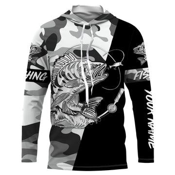Perch Ice fishing winter camo custom name sun protection long sleeve fishing, Perch NQS4093