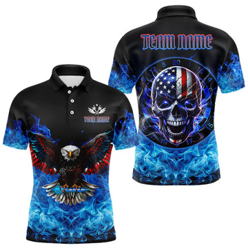 Blue Flame Smoke American Flag Eagle Skull Women Darts, Custom Darts Team NQS9658