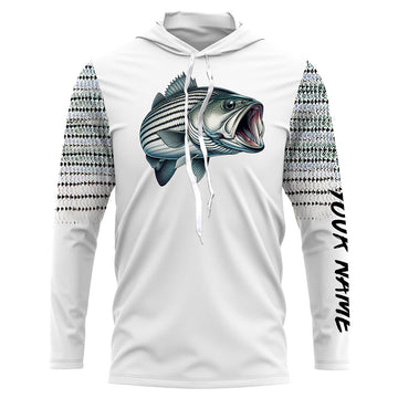Striped bass Fishing scales Custom long sleeve Fishing, personalized Striper fishing apparel NQS581