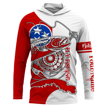 Trouts fly fishing in Tennessee Custom Name UV sun protection UPF 30+ performance fly fishing NQS3598