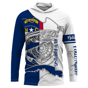 Trouts fly fishing in NC North Carolina Custom Name sun protection UPF 30+ performance fishing NQS3599