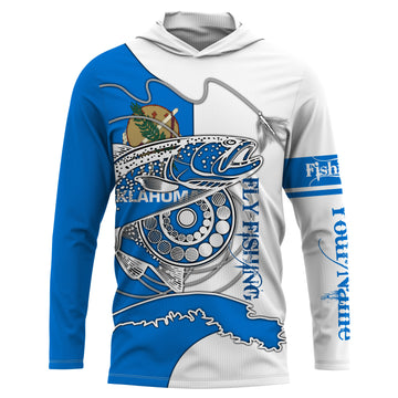 Trouts fly fishing Oklahoma Custom Name sun protection UPF 30+ performance fishing NQS3600