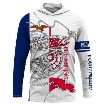 Trouts fly fishing IA Iowa custom name sun protection UPF 30+ performance fishing NQS3605