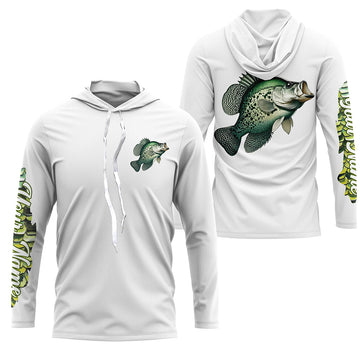 Crappie fishing Custom name sun protection Long sleeve Fishing, Crappie Fishing NQS4341