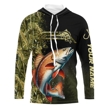 Redfish fishing camouflage Custom performance long sleeve Fishing, Red Drum Fishing NQS9074