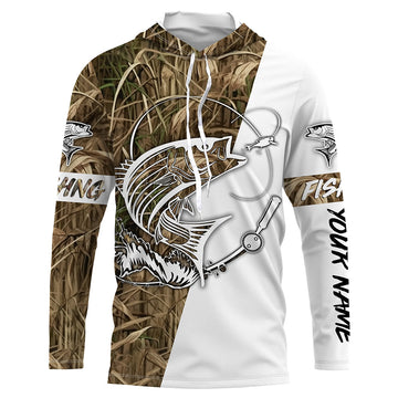 Striped bass Fishing tattoo performance custom fishing UV protection NQS655