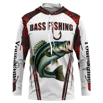 Bass fishing red camo Custom Name Funny Fishing Gift For Fisherman NQS5111