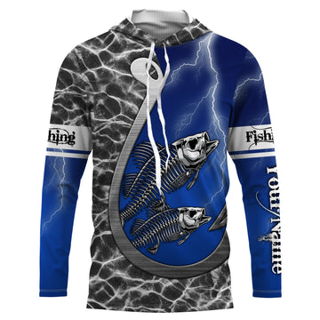 Bass fishing fish reaper fish hook fish skull Custom Name 3D All over Printed UV Protection NQS4065