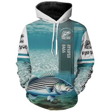 Striped Bass ( Striper) Fishing 3D All Over print personalized fishing apparel for Adult and kid NQS562