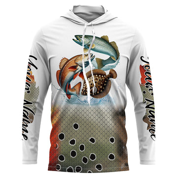 Texas inshore slam Fishing Redfish, speckled trout, flounder fishing scales Custom fishing NQS2950