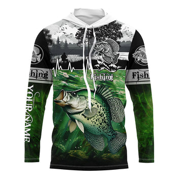 Crappie Fishing UV protection Custom name long sleeves fishing, women, kid NQS2639