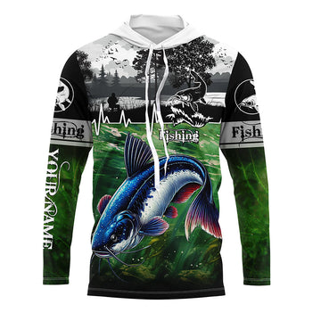 Catfish Fishing UV protection Custom name long sleeves fishing NQS2696