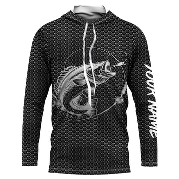 Largemouth bass fishing Custom name fishing, Bass fishing with hood NQS3152