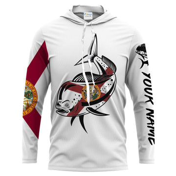 Mahi mahi Fishing Florida Flag patriotic Customize long sleeves fishing NQS2247