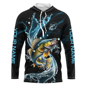 Walleye fishing blue water Custom performance long sleeve fishing, Walleye fishing NQS9093