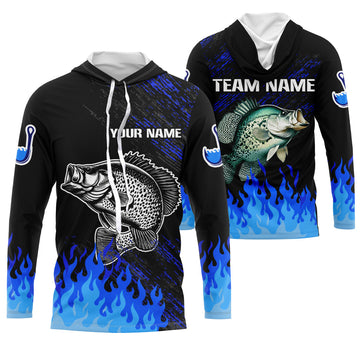 Blue fire Crappie fishing Custom performance long sleeve Crappie fishing tournament for team NQS9084