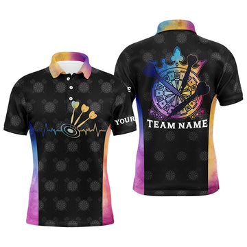 Darts Heartbeat Tie Dye Quarter-Zip Personalized Darts Dart