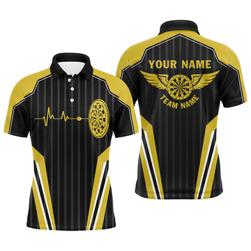 Customized Dart Board Lovers Yellow Heartbeat Darts