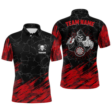 Personalized 3D All Over Print Skull Darts Red Black Women Dart