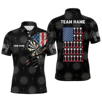 Personalized American Flag Darts Quarter-Zip Patriotic Darts Team