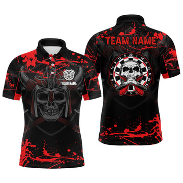 Warrior Skull Darts Quarter-zip Custom Red Scary Darts Dart