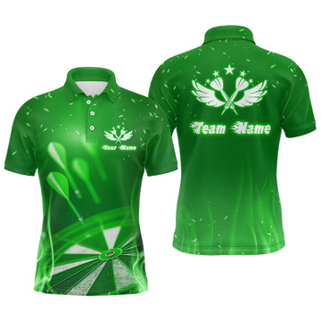 Green Fire Flame Star Personalized Darts Custom Dart