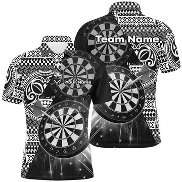 Personalized Tribal White Black Dart Quarter-Zip Dart Custom Dart Team VHM1146