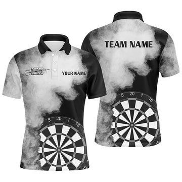 Personalized Black White Fire Dart Quarter-Zip Custom Dart Dart Team VHM1119