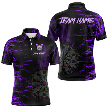 Personalized Purple Flaming 3D Fire Dart Custom Team Dart and