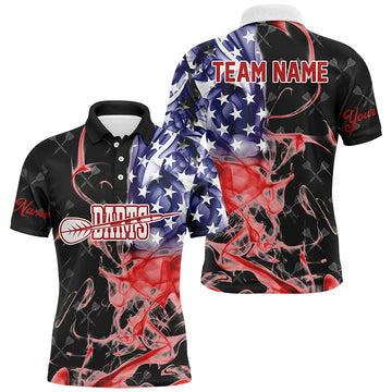 Customized Black Darts Pattern American Flag Smoke Men Darts Custom Patriotic Darts
