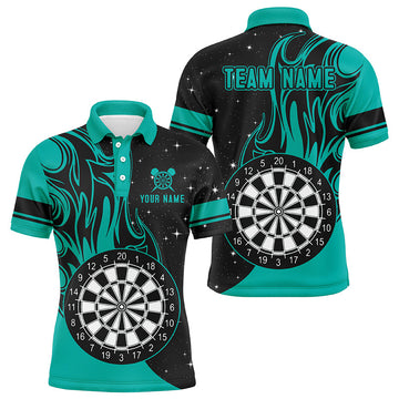 Turquoise Darts Fire Quarter-Zip Best Custom Darts Darts Team
