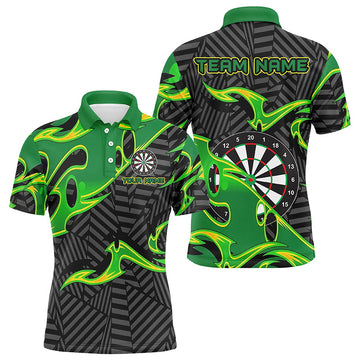 Black Green Darts Board Personalized Men Dart Quarter-Zip Custom Darts Team
