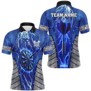 Personalized Blue Dartboard Thunder Lightning Darts, Team League Darts