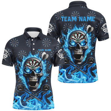 Blue Darts Skull Fire Flame Custom Men Darts, 3D Printed Darts For Team