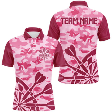 Pink Camo Darts and Quarter-Zip Custom Darts Uniform For Team