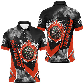Personalized Dartboard Fire Flame Smoke Custom Dart, Darts Team | Red