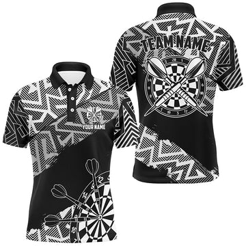 Custom Dart Personalized Black White Zig-Zag Pattern Dart, Cool Dart