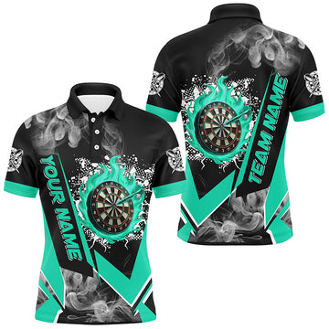 Personalized Dartboard Fire Flame Smoke Custom Dart, Darts Team | Turquoise