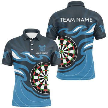 Personalized Blue Darts Board Flame Dart Custom Dart Team Uniform