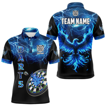 Personalized Lightning Thunder Custom Flaming Phoenix Dart, Dart |Blue