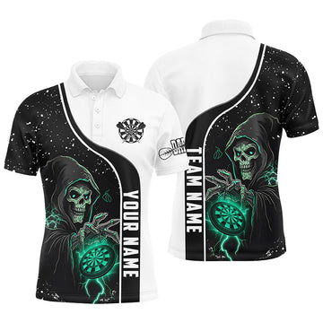 Turquoise Death Skeleton Darts Men and Quarter-Zip Custom Darts For Team Darts