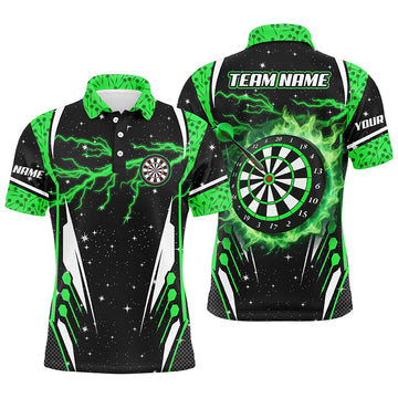 Personalized Thunder Lightning Green Dart Men Custom Team League Dart