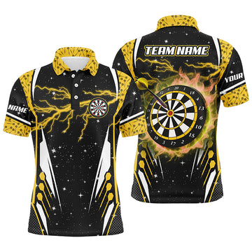 Personalized Thunder Lightning Yellow Dart Men Custom Team League Dart