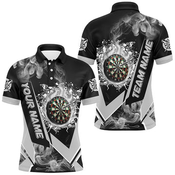 Personalized Dartboard Fire Flame Smoke Custom Dart, Darts Team | Grey