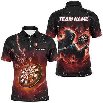 Personalized Scary Death Skeleton Fire Dart Custom Darts League Team