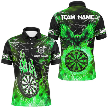 Green Dart Board Fire Flame Custom Eagle Dart, Thunder Lightning Dart Team