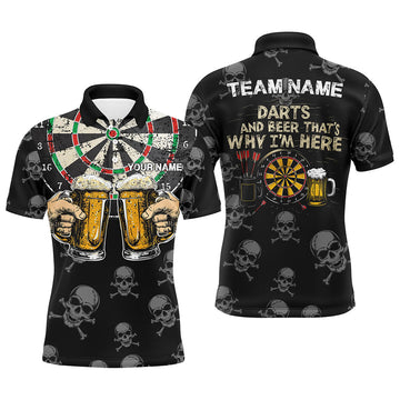 Darts And Beer That's Why I'm Here Custom Skull Darts Best Drinking Darts