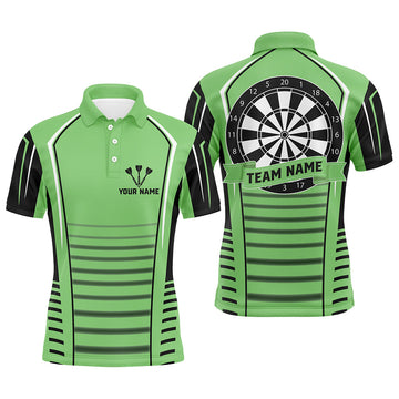 Personalized Dartboard Black Green Darts Men Quarter-Zip Custom Darts Team